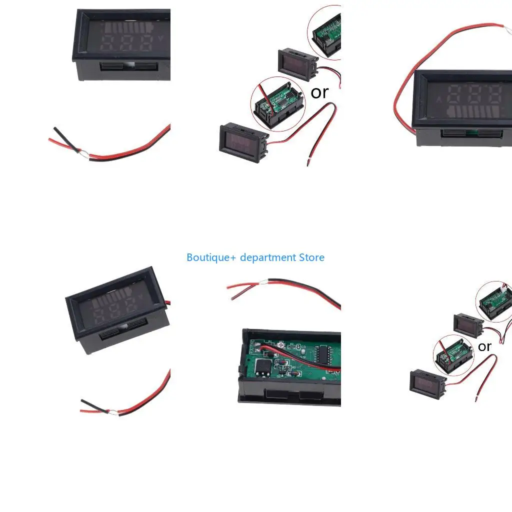 E1PD 12V 24V 36V 48V 60V 72V Battery Meter Battery Capacity Monitor Gauge for Li-ion Polymer Batteries