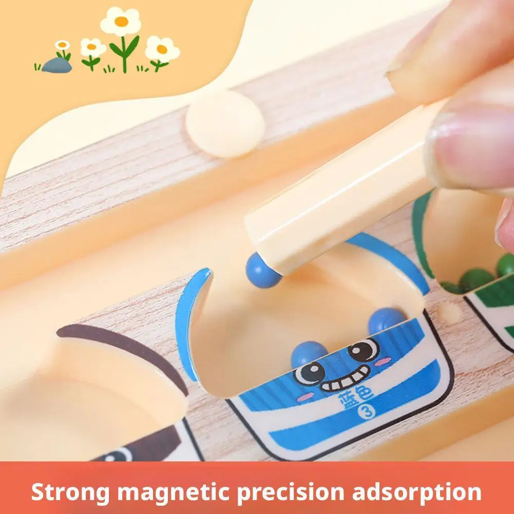 2-in-1 magnetische kleur Rollende bal Sorteren Doolhof speelgoed & Tekentafel Peuter Montessori Speelgoed Nummer Matching Leren Speelgoed