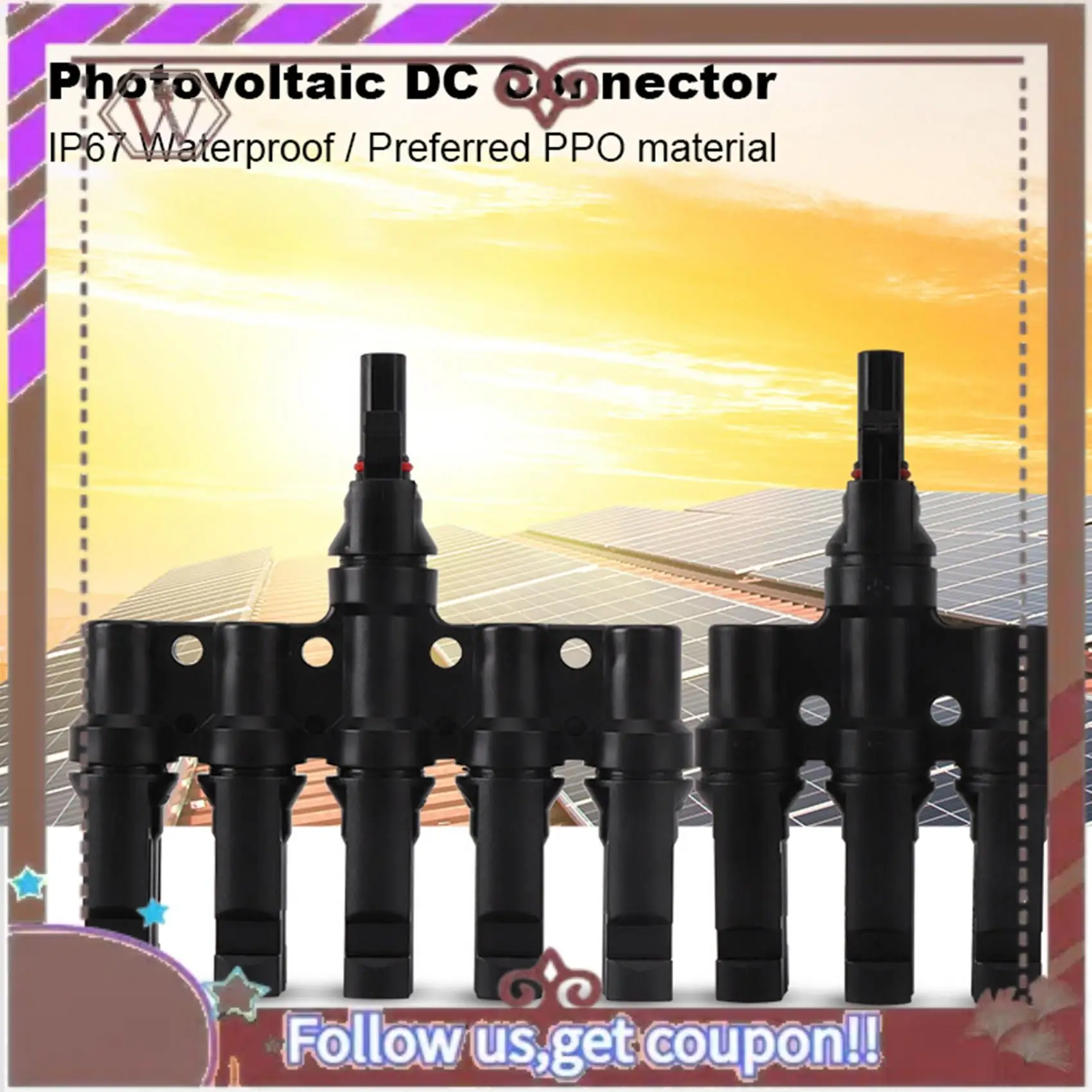 أحدث موصل الطاقة الشمسية الكهروضوئية 1500 فولت 50A 2T 3T 4T 5T 6T فرع اتصال موازي IP67 موصل كابل لوحة PV الكهربائية