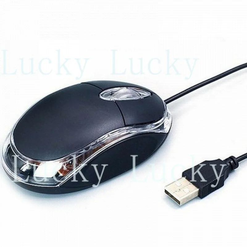 f  WIRED USB OPTICAL MOUSE FOR PC LAPTOP COMPUTER SCROLL WHEEL - BLAC R5N4 V1M G9U8