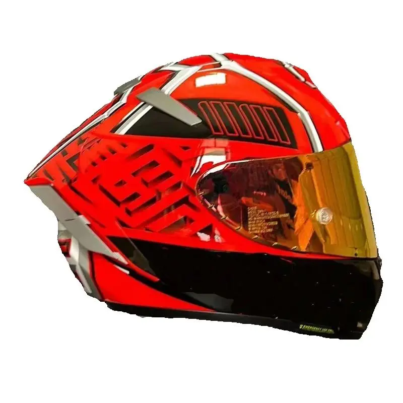 Casco de motocicleta de cara completa para hombres y mujeres X14 Casco de scooter rojo Motocross Racing Motobike Casco X-Fourteen Casco Casque