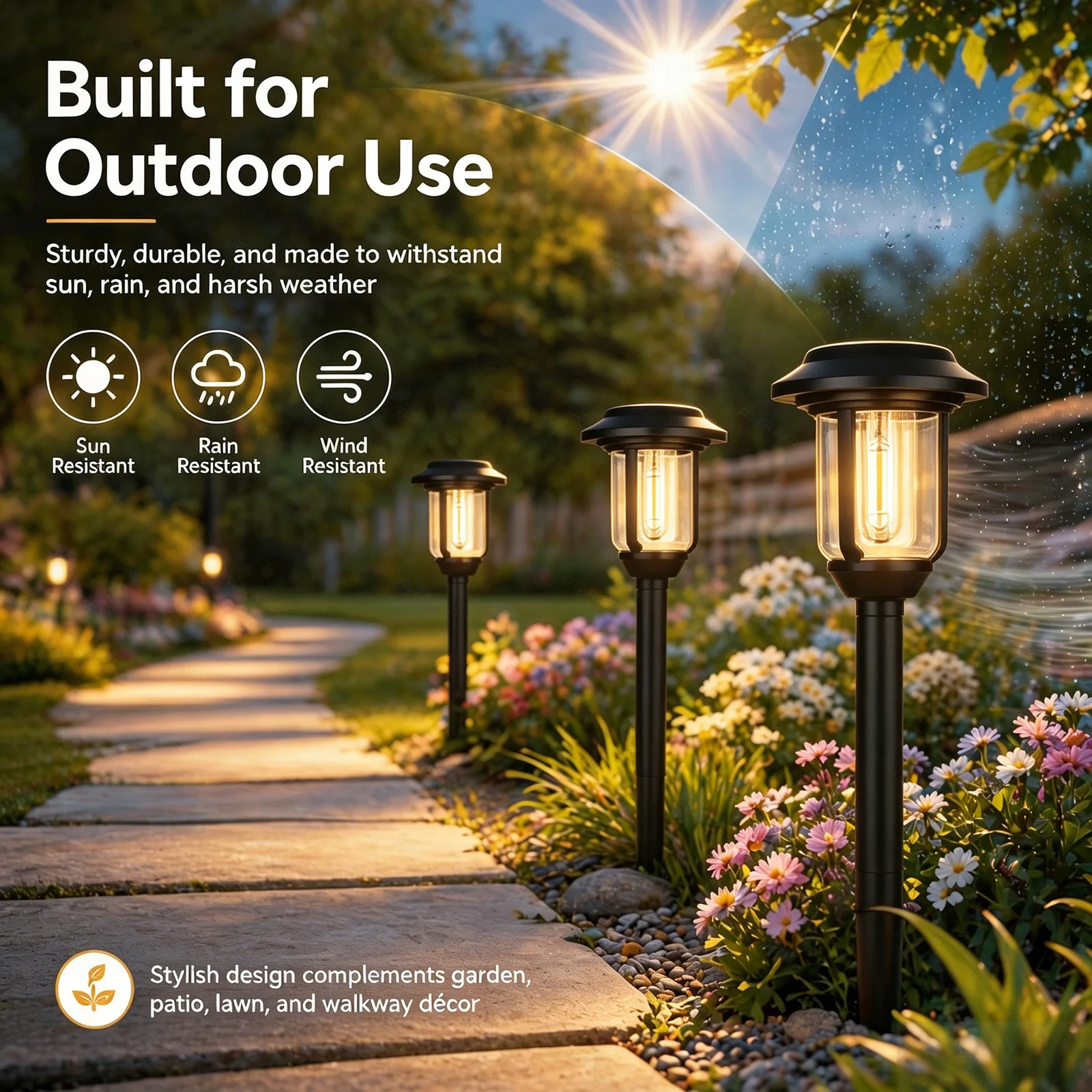 Solar Flame Hanging Lamp Outdoor Solar Light Garden Waterproof Flame Flickering Effect Christmas Garden Patio Yard Path Light