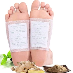 10pc Detox Foot Patch anti-obrzęk imbir stóp łatka naturalne ziołowe toksyny oczyszczający klej Detox poprawić snu narzędzie do pielęgnacji stóp