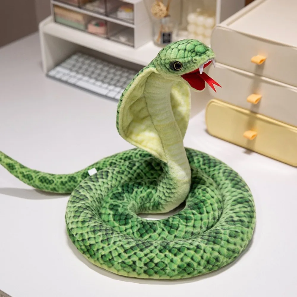 Kawaii Little Snake Simulated Snake Lifelike Artificial Year of The Snake Cobra Soft Snake Stuffed Children Gift