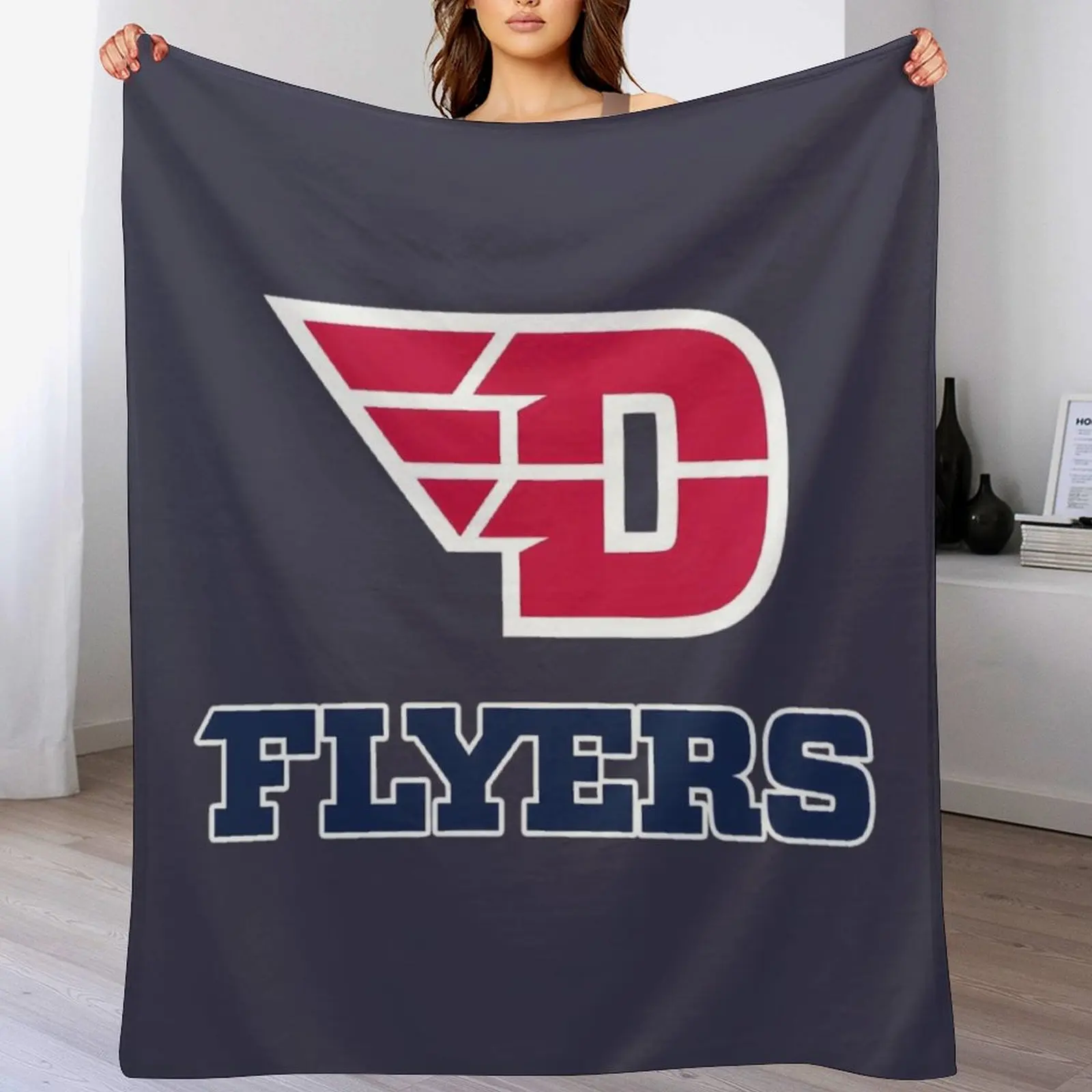 

dayton flyers Essential \t\t Throw Blanket Bed Furry Luxury Brand christmas gifts Blankets
