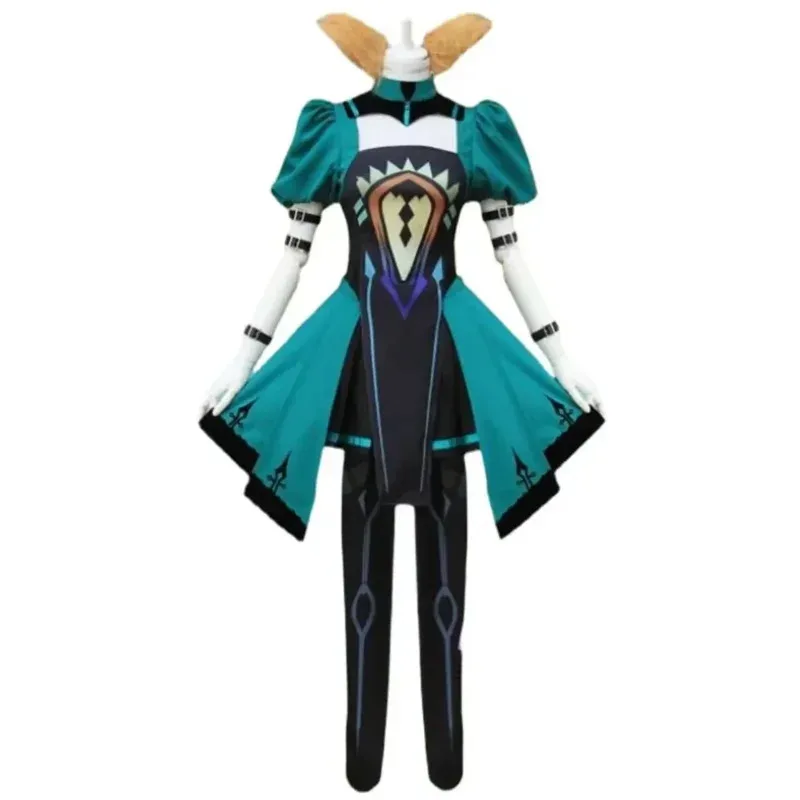 qq273 Anime Fate/Apocrypha Grande Ordem Atalanta Conjunto de fantasia de cosplay Archer Peruca Saia verde Conjunto de uniforme