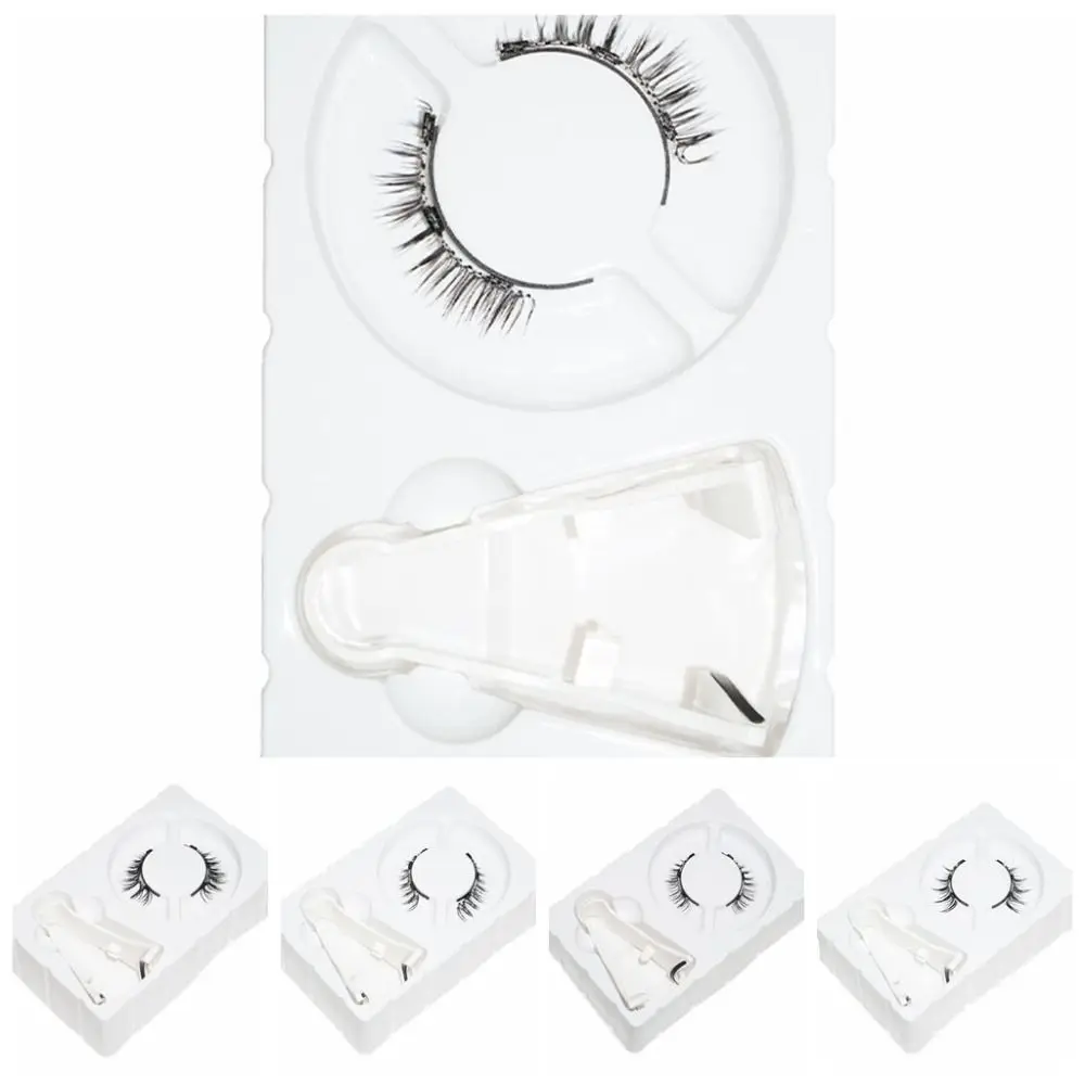 Glue Free Magnetic False Eyelashes DIY Reusable Magnetic Eyelashes with Clip Makeup 3D Extension False Eyelash Clusters