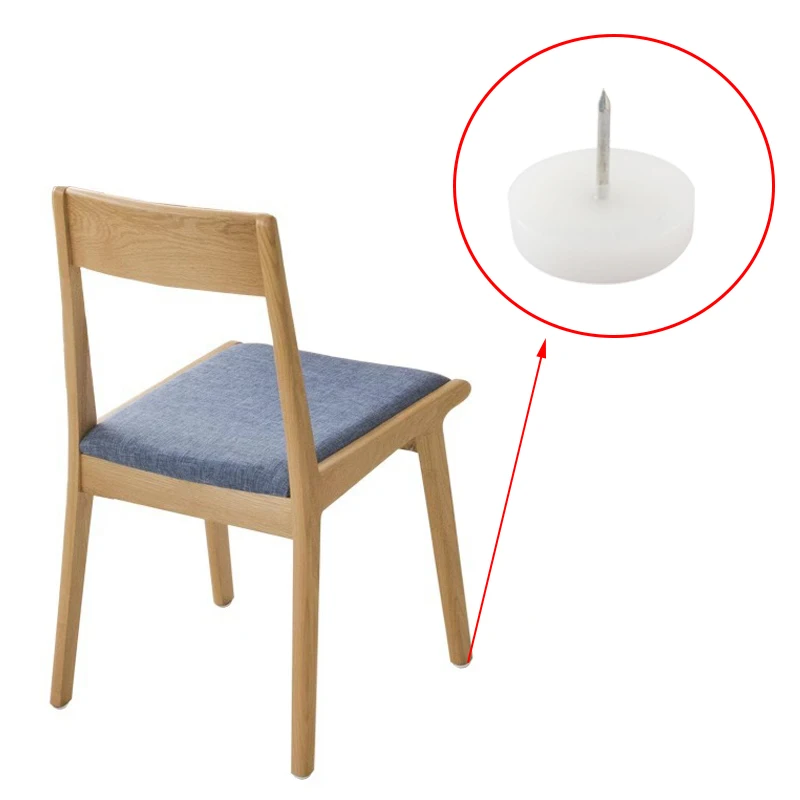 50Pcs 12/14/16/18/20/22mm Plastic Furniture Feet Nails Non Slip Pad Round Chair Table Leg Mat For Floor Protection Home Supplies