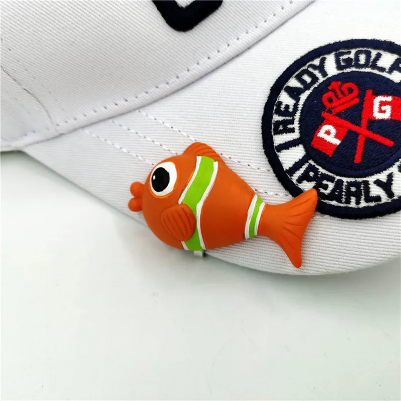 Fish Golf Marker With Hat Clip Magnetic Design Three-dimensional Stereoscopic Golf Ball Marker