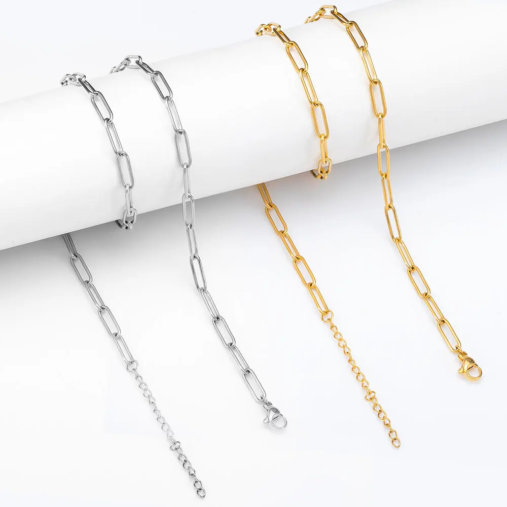 

Регулируемое ожерелье из нержавеющей стали, 5 шт., 45 + 5 см