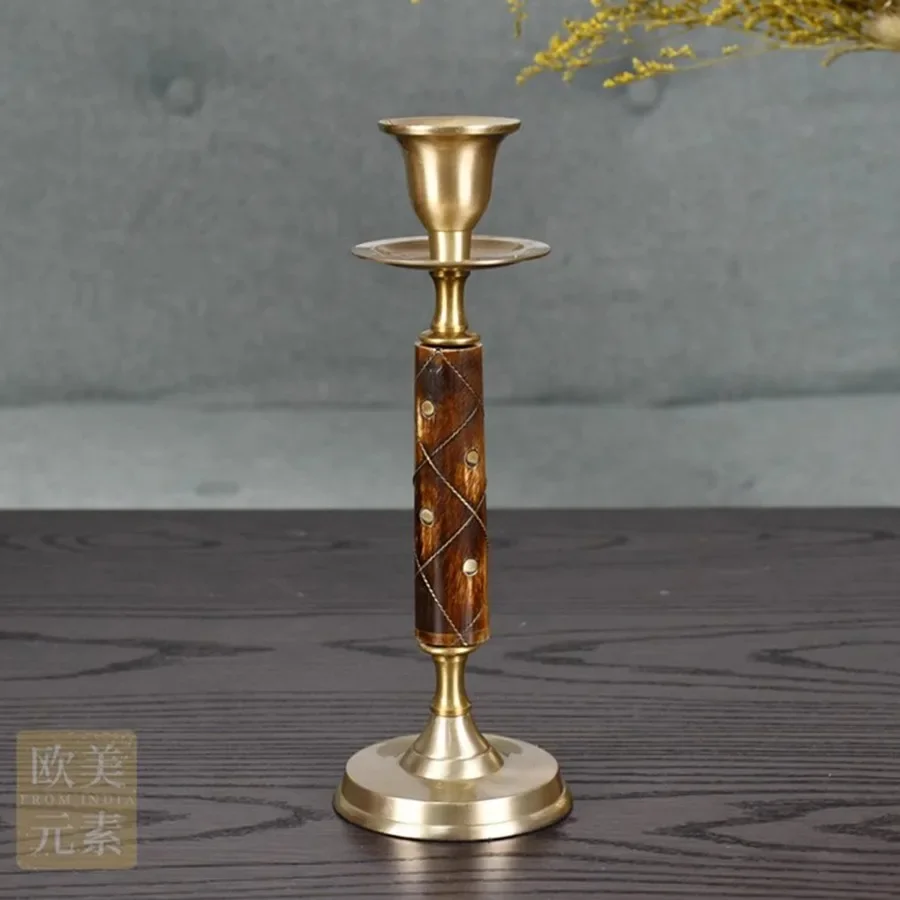 

Metal Candle Holder Stick Tealight Stand Retro Candle Holder Small Vertical Golden Buddha Garden Vintage Porta Velas Room Decor