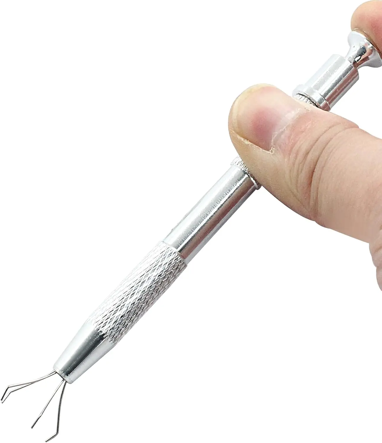 4 Prongs Holder Diamond Claw Tweezers BGA Chip Pick for Small Parts Pickup, Tiny Objects Ic Chips Electronic Components