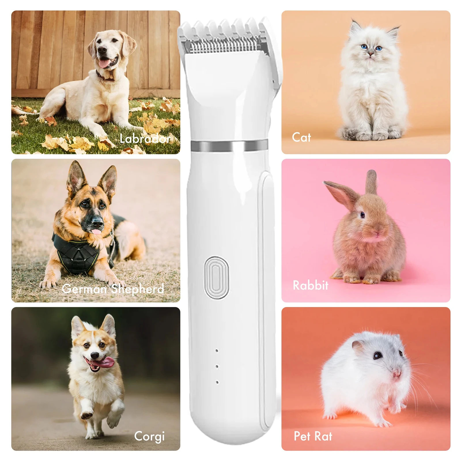 4-In-1 Cat Pet Grooming And Care Set 4Different Blades Pet Electric Hair Shaver Low Noise Pets Clippers Dog And Cats Hair Trimme