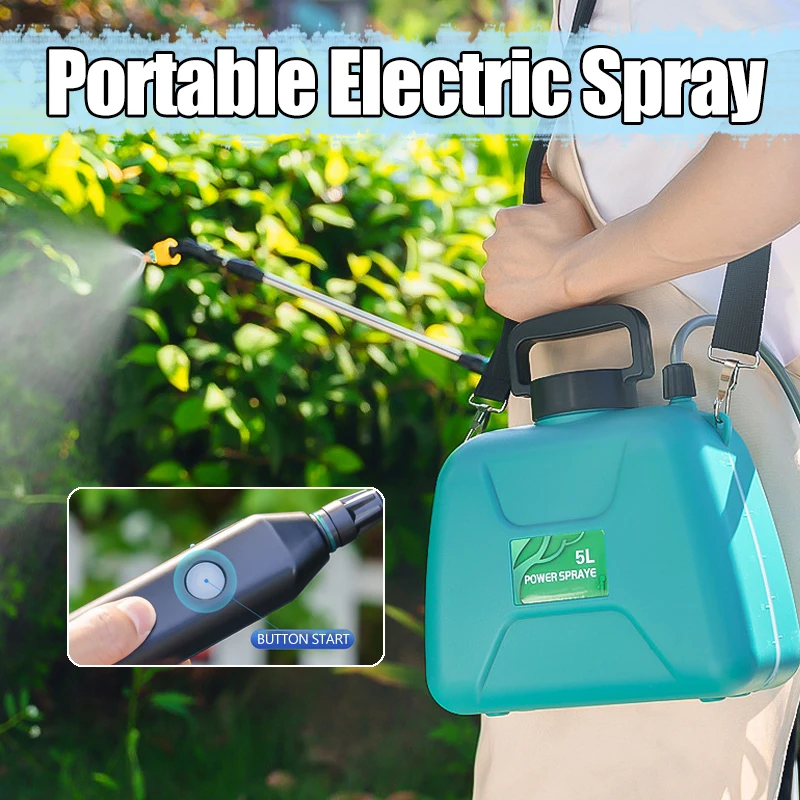 Electric Sprayer Automatic 5L Garden Plant Mister Irrigation Tool Watering Can With Spray Gun Garden Tool