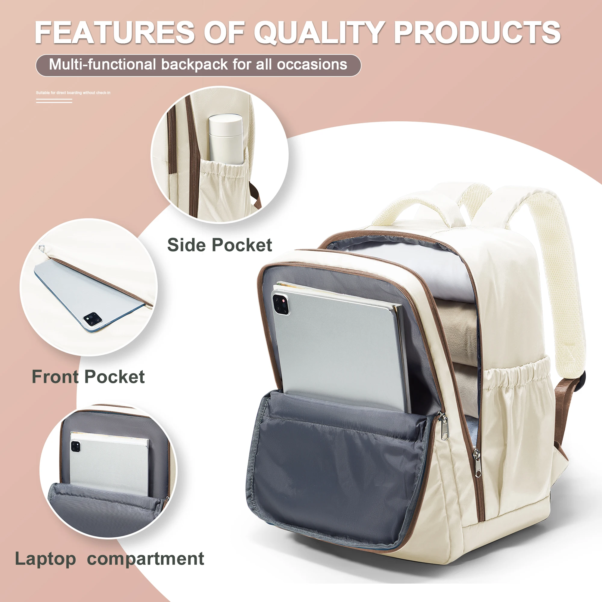 Cabin Airplane Travel Backpack 40x30x20, Hand Luggage Cabin Backpack Wizzair 40x30x20 Carry-Ons Men Women 15.6 inch Laptop Bags