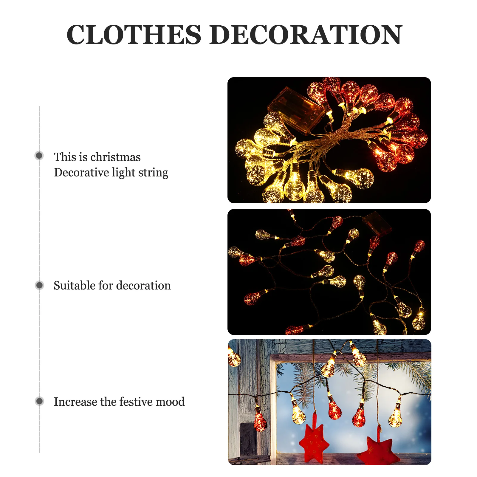 1 قطعة LED سلسلة مصابيح عيد الميلاد الكرة ضوء تصميم فريد حفلة عيد الميلاد الديكور ضوء سلسلة حديقة المنزل فناء الطرف الديكور #3