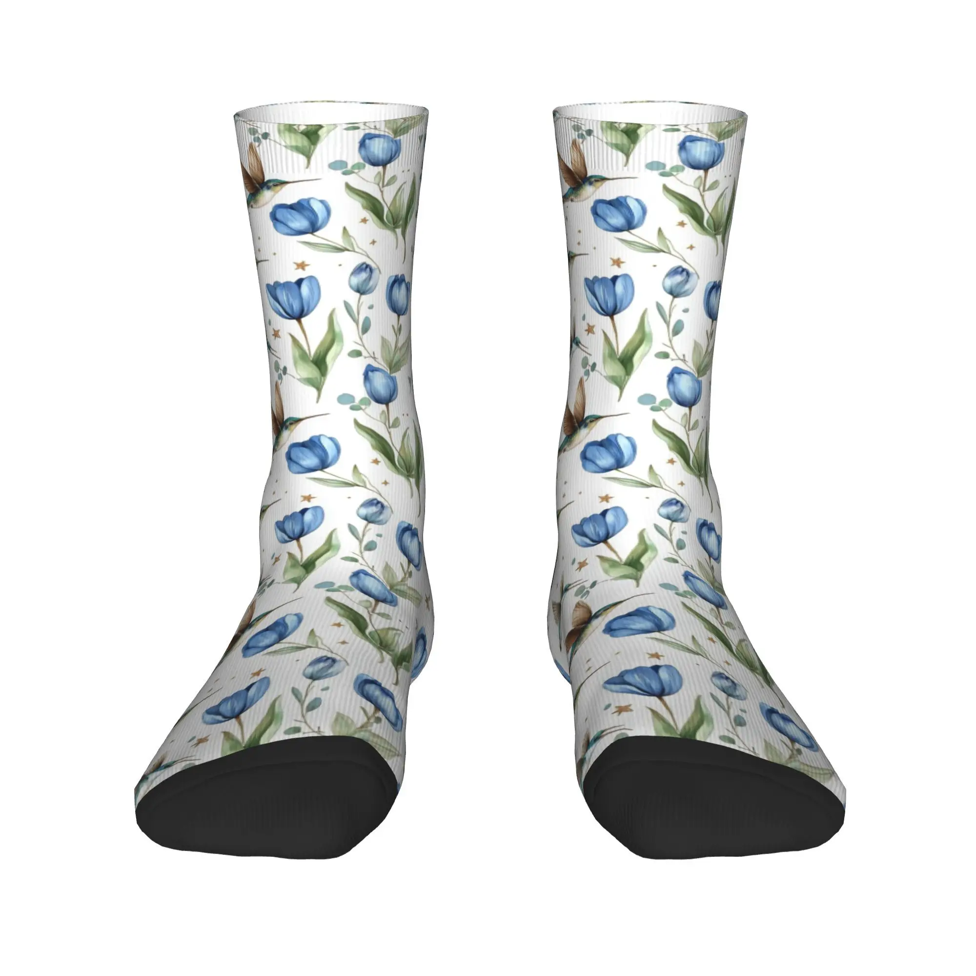 جميع المواسم الزنبق والطيور الطنانة الجوارب Harajuku جوارب فائقة النعومة الرياضة الأوسط جوارب أنبوبية هدية عيد ميلاد لينة