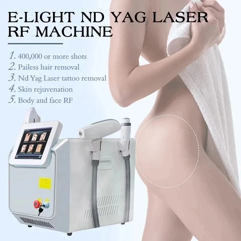 

OPT IPL Hair Removal R-F 3 in 1 Machine Portable ND Yag Laser Remove Tattoo Professional Beauty Device Laser Hair Removal