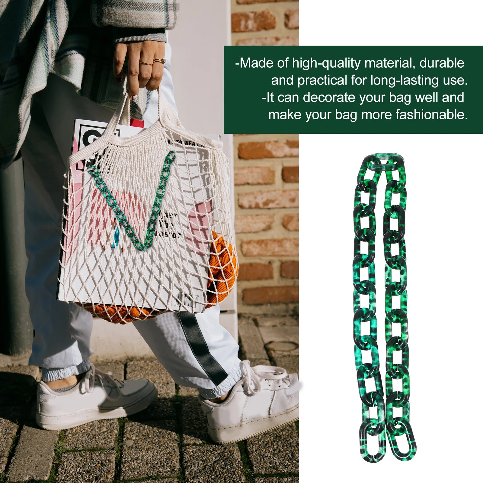 

Fashionable Women Bag Accessory Detachable Replacement Strap For Diy Handbag Purse Decorative Chain Retro Portable Single