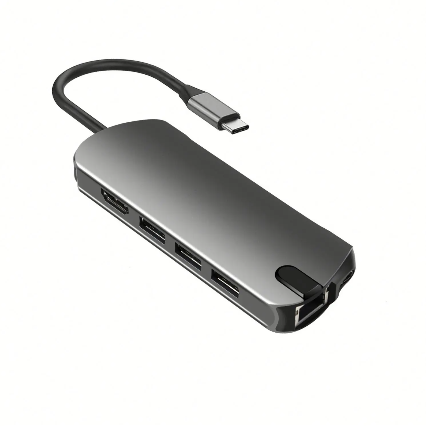 LKL USB C Docking Station,8 in 1 USB C Hub Multiport Adapter with SD Card Reader