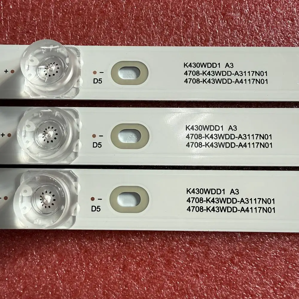 3pcs/set LED Backlight Strip For 43UK950 43D7000 43DS8800 43PFS5034/60 K430WDD1 A3 4708-K43WDD-A3117N01 43LFA69K LE42E1900 4
