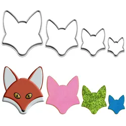 Four Specifications Cartoon Cute Animals,Little Fox Avatar,Plastic Molds,Cake Fondant Tools,Cookie Sushi and Fruits Cutters