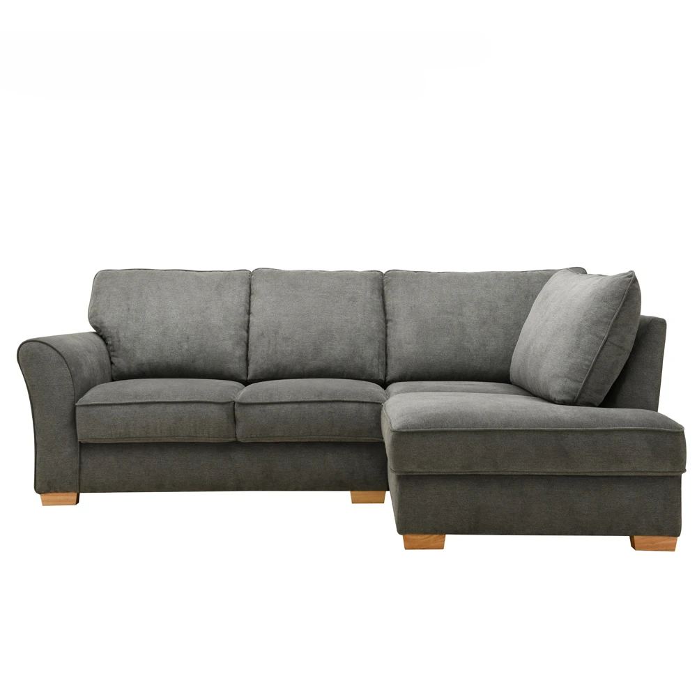

#Home L Shape Sectional Corner Sofa Modern Soild Wood Legs Flared Armrests Fabric Sofa Couch Living Room Sofa Set Furniture