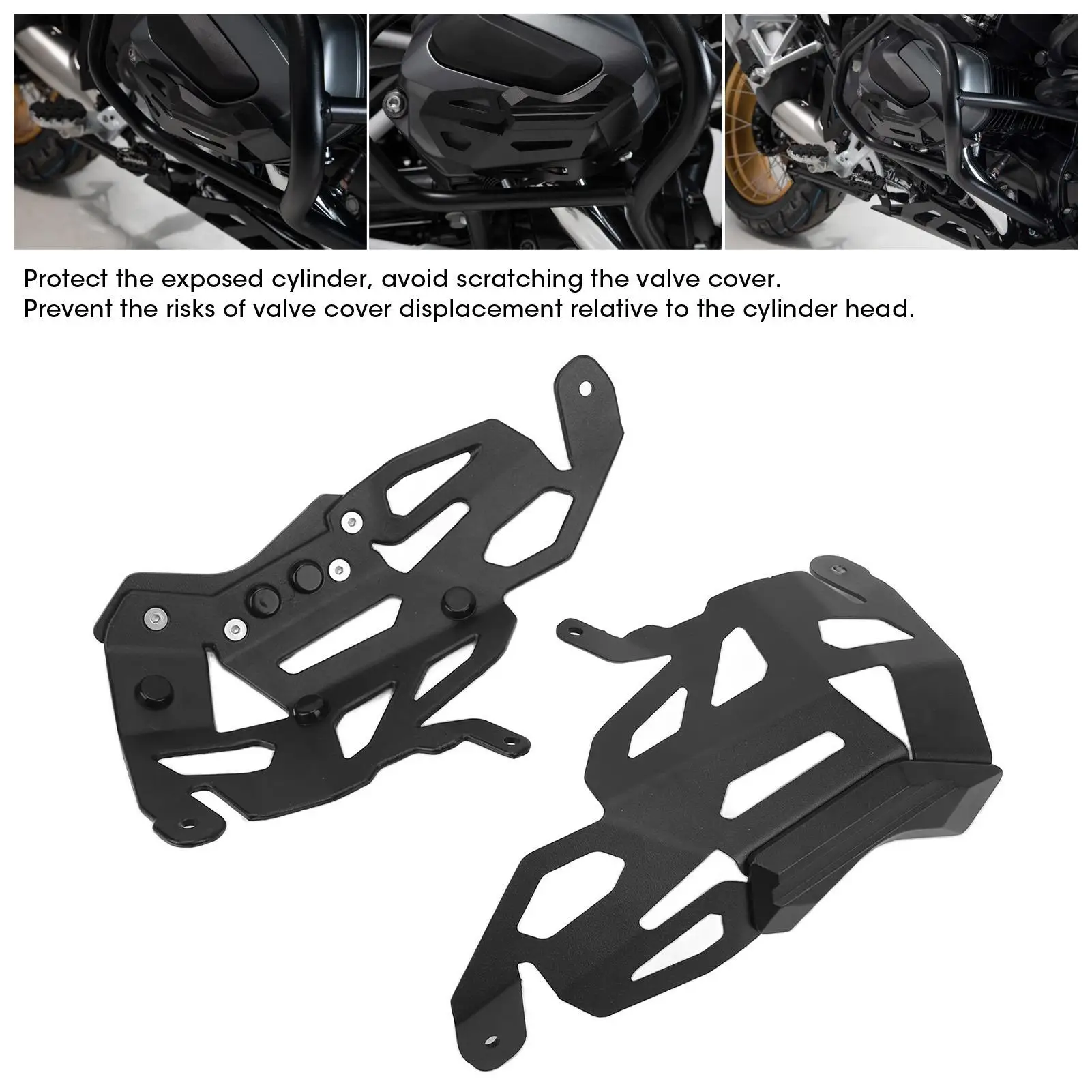 حامي اسطوانة غطاء الصمام حماية معالجة بأكسيد تجنب فقدان الزيت 1 زوج دراجة نارية اسطوانة الحرس للدراجات النارية