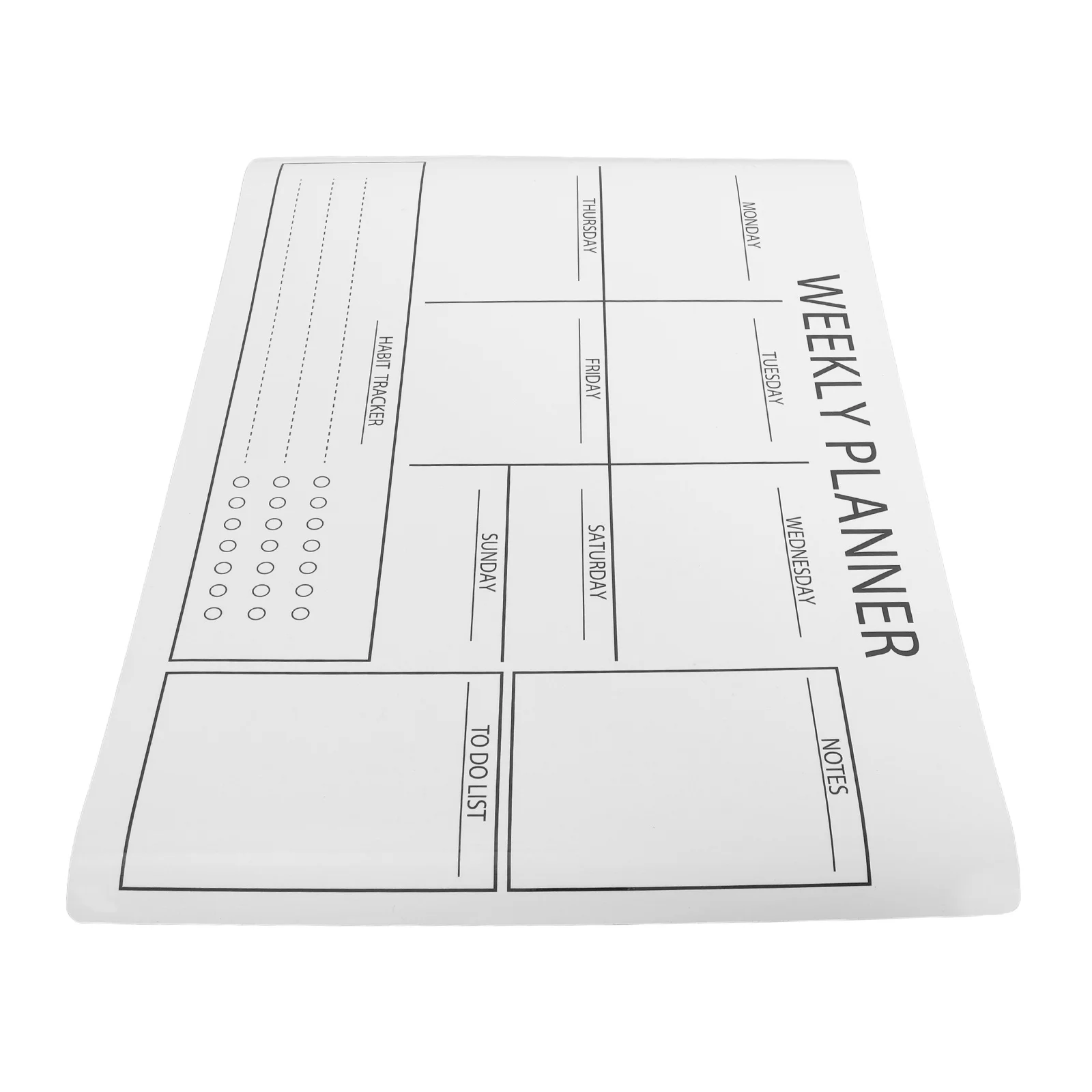 

12X16Inch Dry Erase Whiteboard Sticker Self Adhesive Pvc Calendar Sheet For Wall Fridge Desk Removable Weekly Planner For