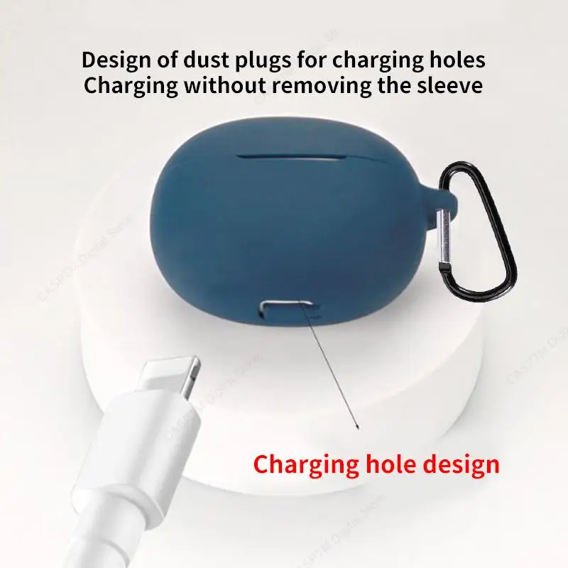 Silicone Case For Realme Buds T100 Shockproof Cover For Realme Bud T100 Earphone Case with Hook Funda Buds T 100 Soft Coque Case