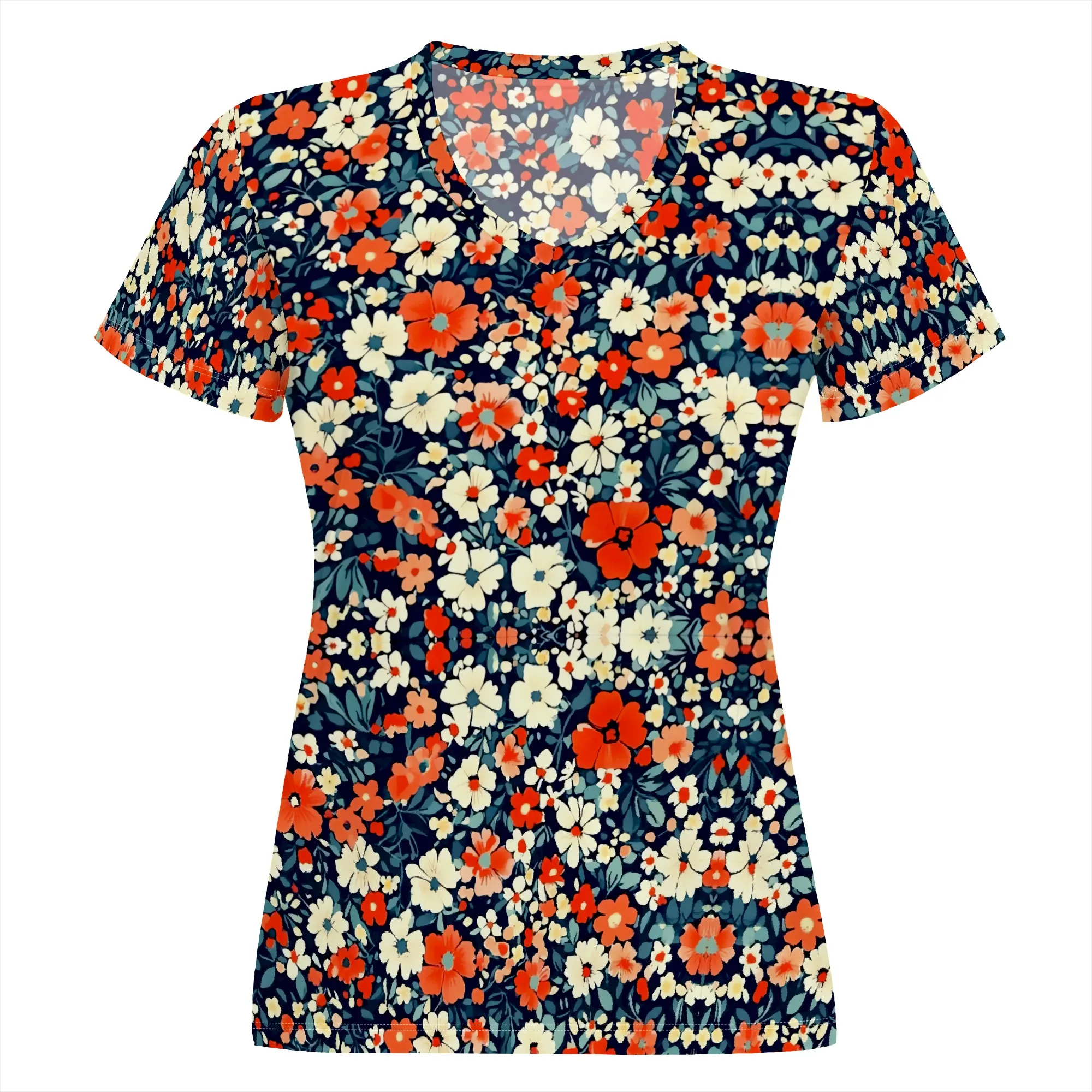 Рисунок 2 - Женские топы с короткими рукавами с цветочным узором