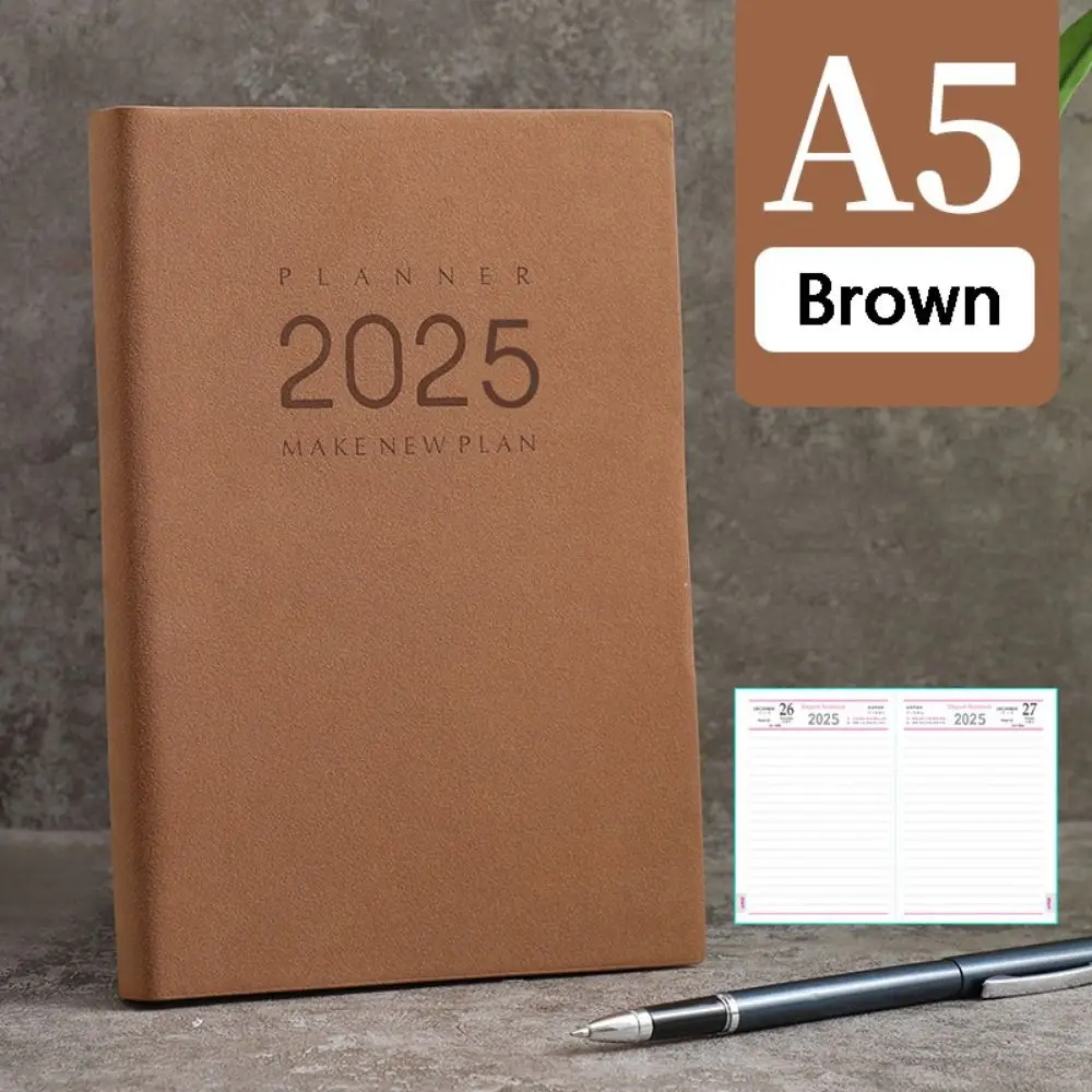 12 Months 2025 Daily Planner Notebook 360 Pages Time Management 365 Days Notepad Portable Thicken Paper a5 Diary Notepad