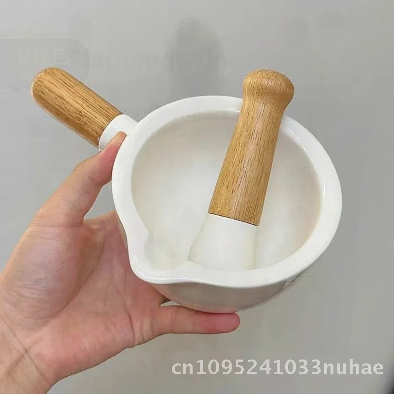 

Manual Ceramic Grinder Mortar for Eggplant Pepper Garlic - Hunan Cuisine Beating Bowl Porcelain Kitchen Tool for Grinding Crush
