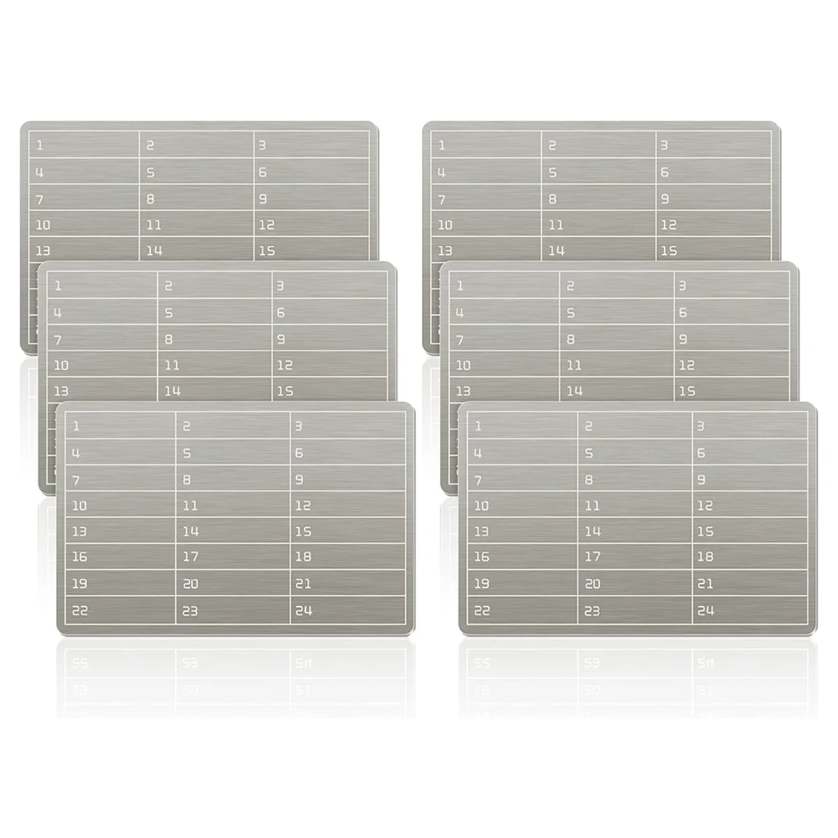 A83Z 6pcs Plates Stainless Steel Wallet Crypto Cryptocurrency Storage Crypto Wallet for Bitcoin Hardware Cold Backup view 3