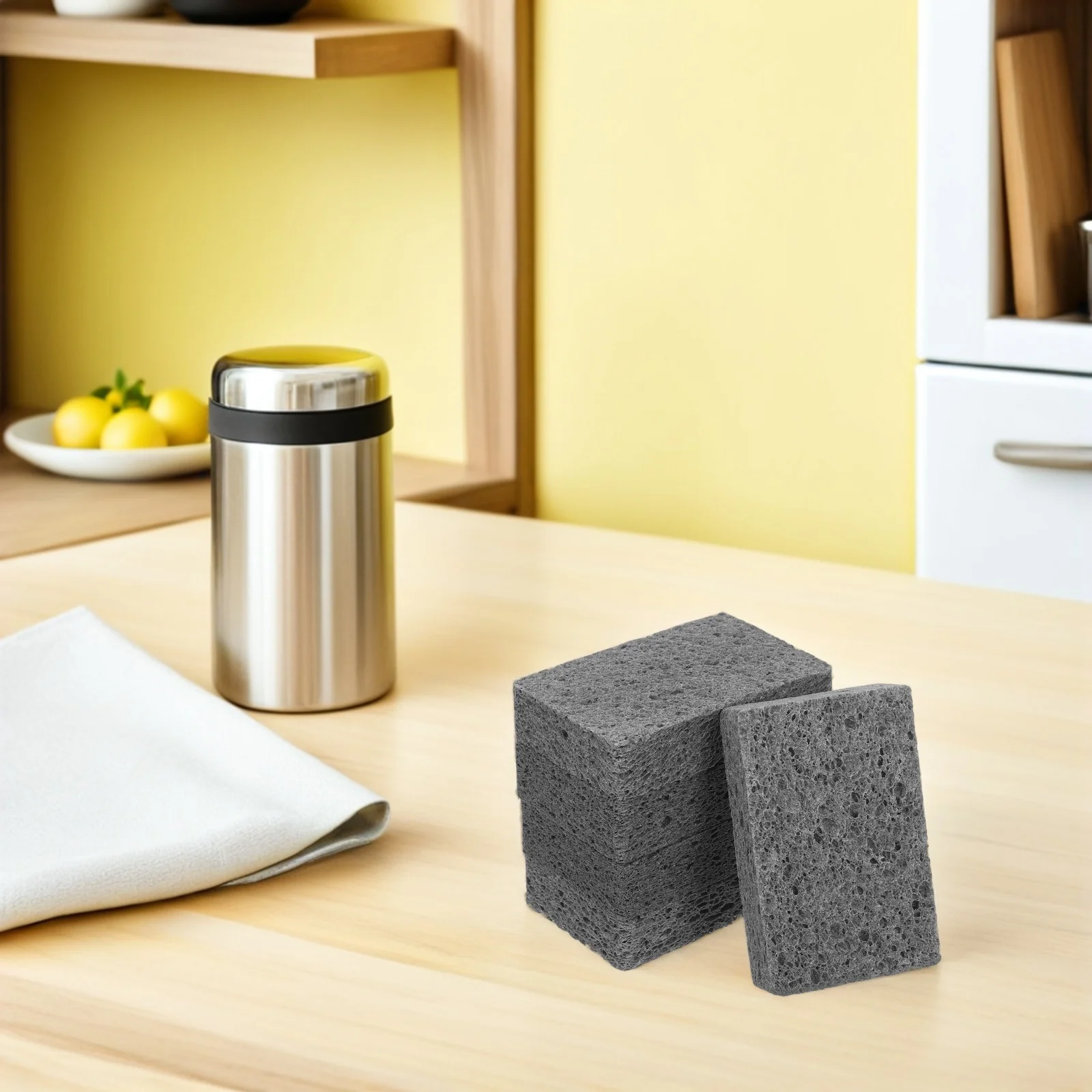 

Ecofriendly Wood Pulp Sponge Cleaning Wipes Strong Absorbent Reusable Kitchen Bathroom Multipurpose Scrub Sponges