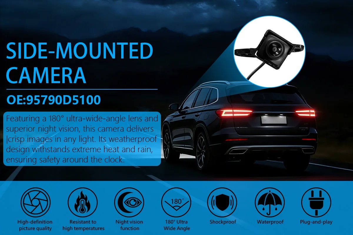 Rechte Rückfahrkamera 95790D5100 für Kia Optima 2016-2019 Ersatz für 95790-D5100 Einparkhilfe – Detail 1