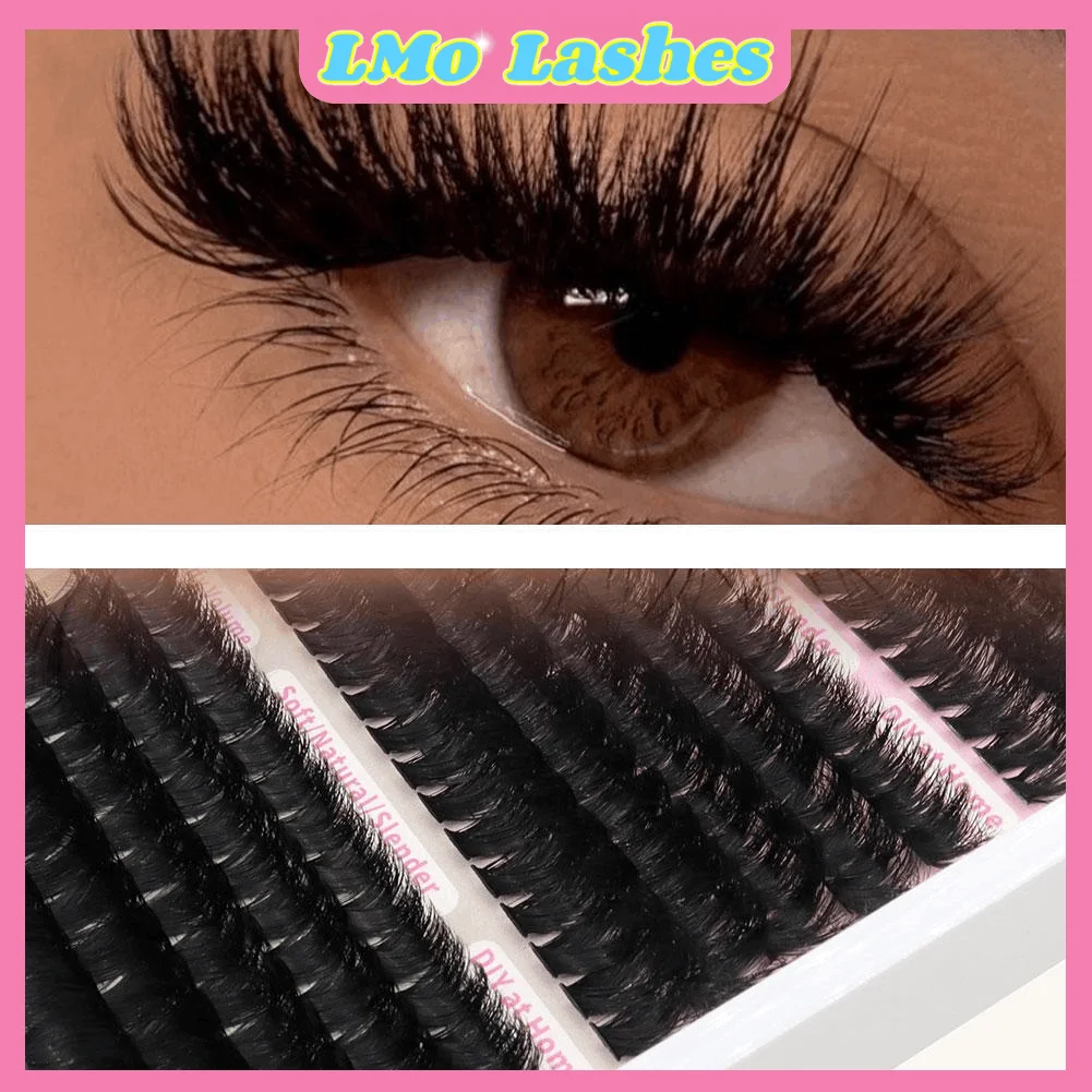 15列DIY 5Dふわふわまつげクラスター 60D-200D厚めまつげクラスター ふんわり個別まつげクラスター 韓国風つけまつげ