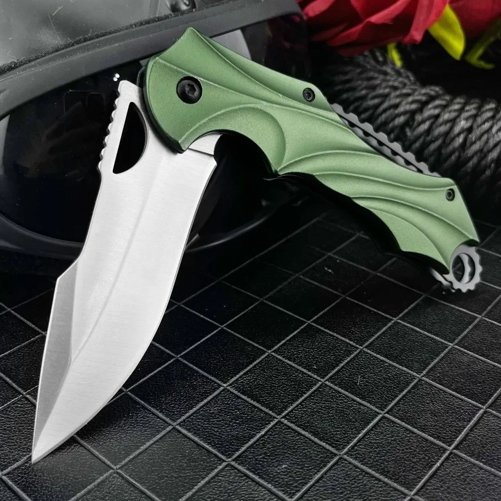 Couteau pliant de poche extérieur CJH420 de haute qualité, lame 440C, manche en aluminium, outils d'aventure EDC, couteau de coupe Portable de Camping