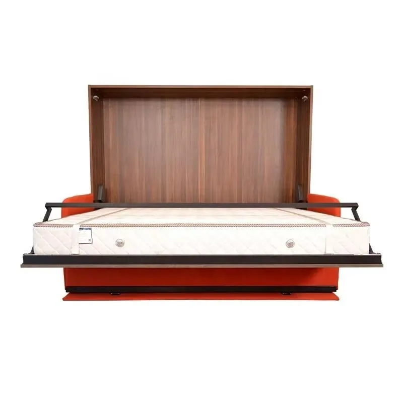 Modern Space Saving Full Size Concealed Foldable Murphy Wall Bed with Wardrobe