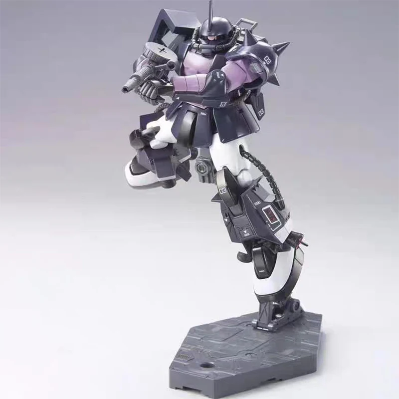 Bandai Gundam MSV HGUC Zaku II Black Tri-stars Color HG 1/144 Model Kit Action Figure Model Gift Collection for Kids