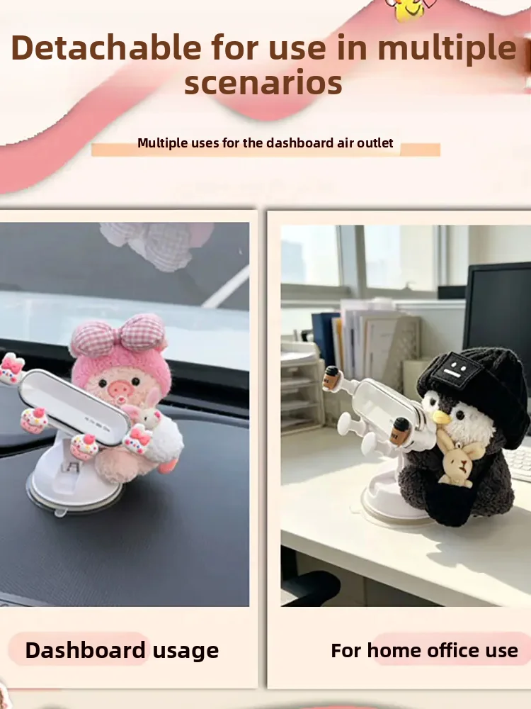 New model car phone holder with vacuum suction cup for tricycles, high-end navigation, car interior accessories for girls