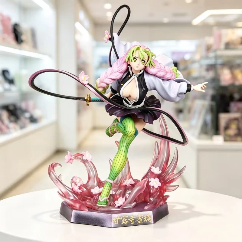 Demon Slayer: Kimetsu No Yaiba GK Simplified Nine Pillars Koizhu Kanroji Temple Mitsuri Scene Statue Animation Figure Model