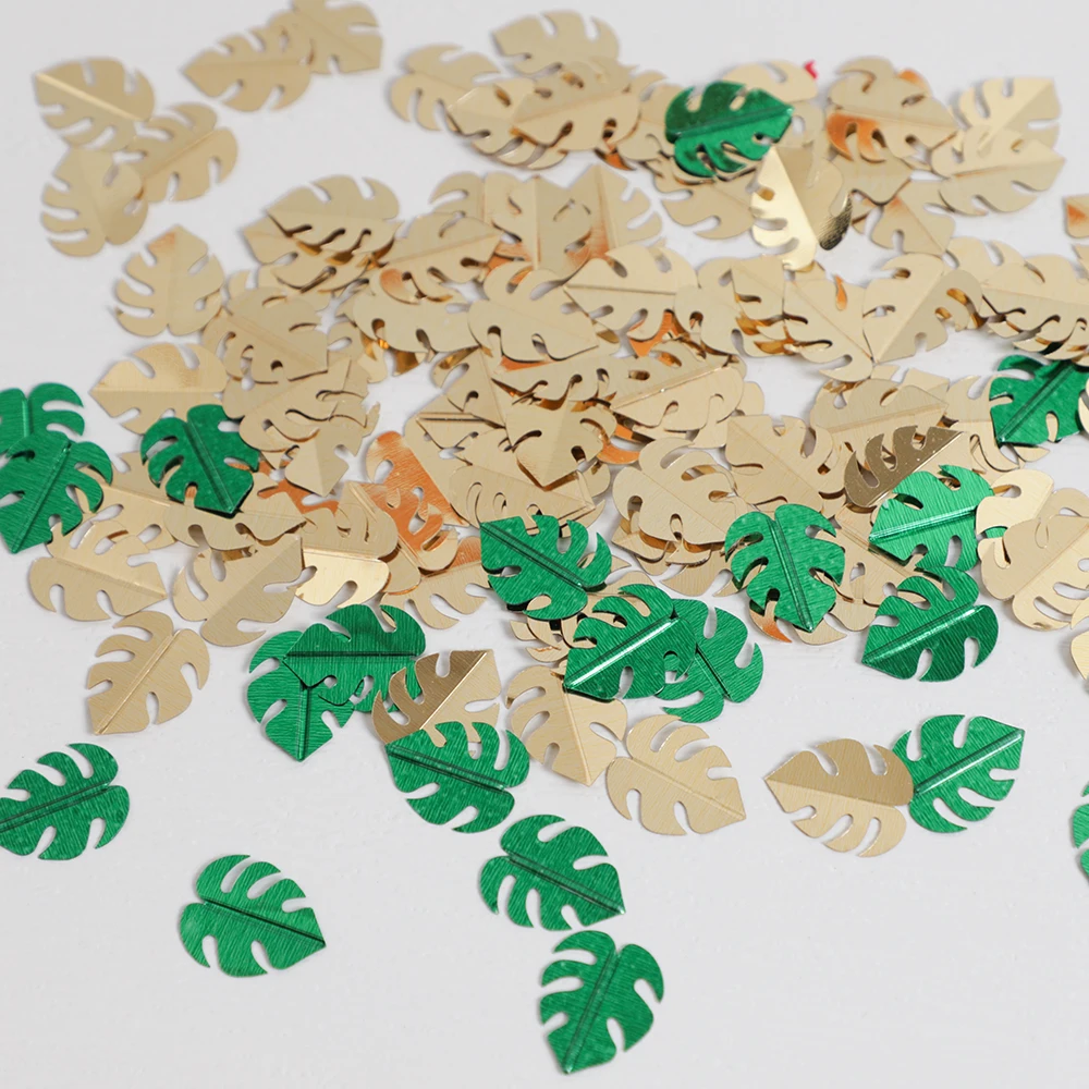 15G Sequin Tropical Palm Leaf Cactus Confetti Table Scatter Summer Aloha Hawaii Theme Wedding Baby Shower Birthday Party Decor