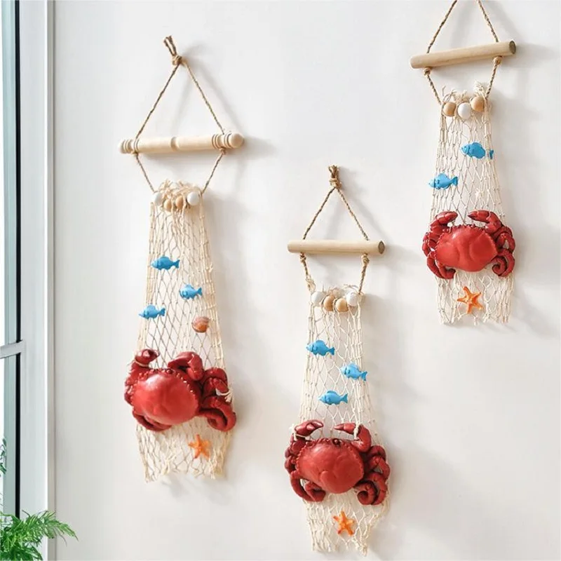 Mediterranean Style Simulation Seafood Model Hanging Decorations Large Lobster Hairy Crab Store Decoration Restaurant Pendant