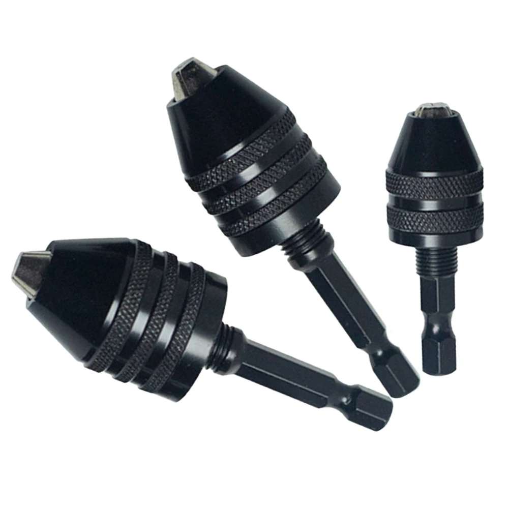 

3pcs/set Keyless Chuck Conversion 0.6-8mm / 0.3-6.5mm / 0.3-3.6mm Hex Shank Adapter Drill Bit Easy Bit Changes