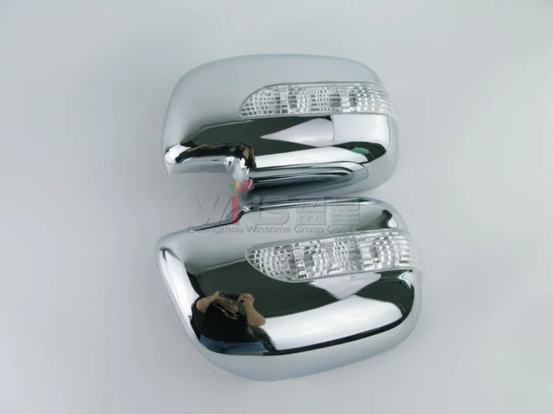 Chrome Door Mirror Cover with Led Lamp Light For Toyota Fortuner SW4 2005-2008, 2009-2011 Car Styling Accessories