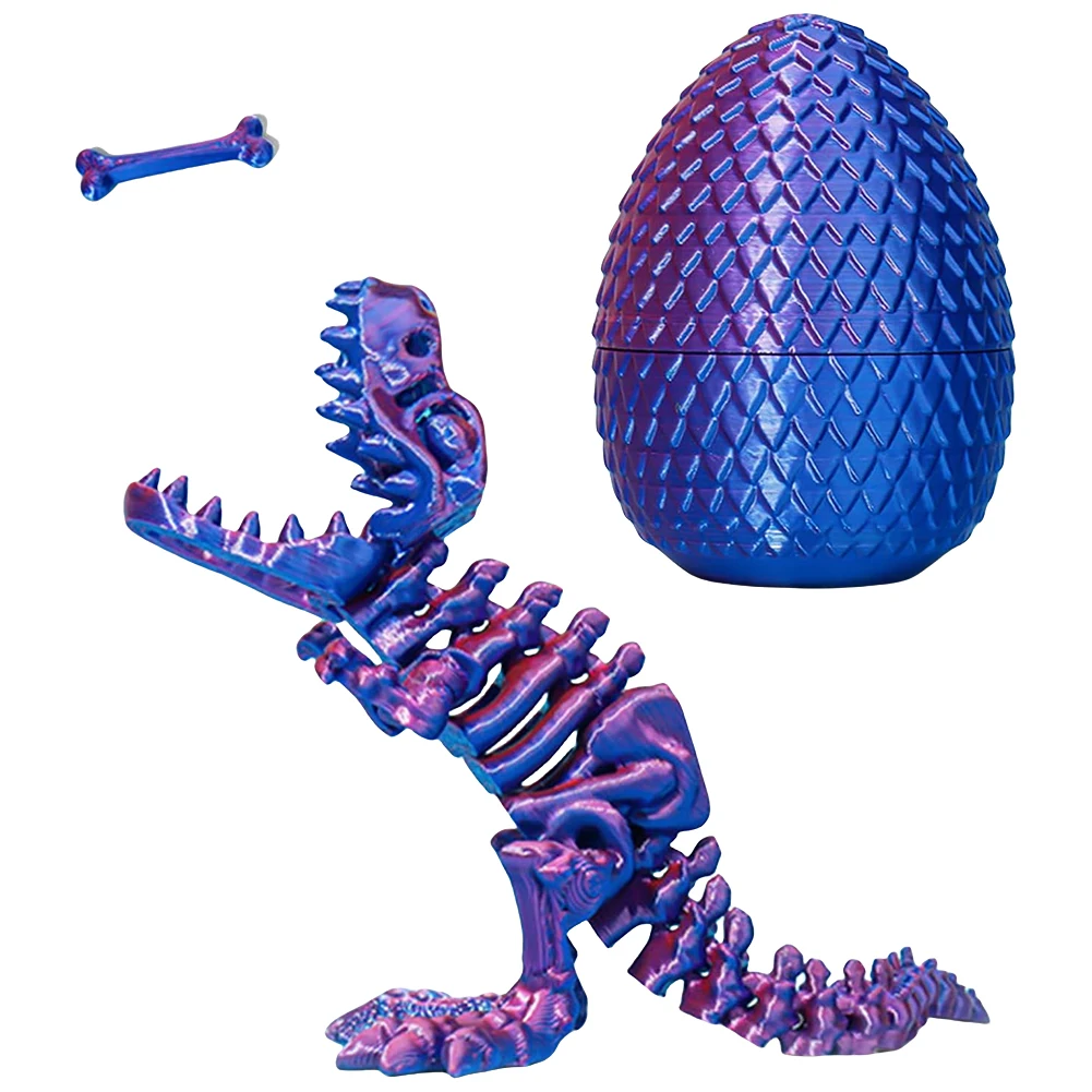 Dragon Movable Joint Decoration Toy 3D Printed Dinosaur Egg Big-mouth Dinosaur Tyrannosaurus Rex Fossil Dragon Skull