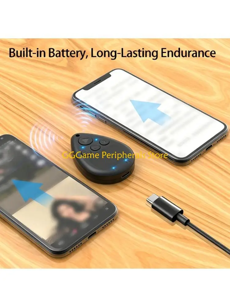 U55B Screen Tapper Auto Scroller 400mAh Rechargeable Page Turner Wireless Portable For Video Reading Comics Scrolling 2 Phones
