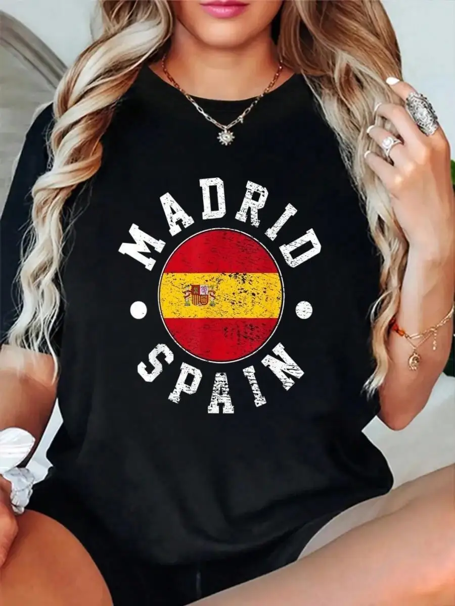 100_ Cotton Madrid Spain T-Shirt Men s Women s Soft Breathable Tee Classic Fashion Summer Tops Printing Short Sleeve T-Shirt