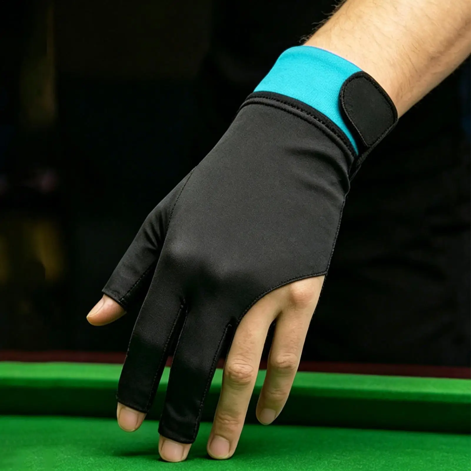 Pool Glove 3-Finger Anti-Slip Sports Accessories Lightweight Pool Glove For Women For Adults Men Beginner Hall Tournament Game